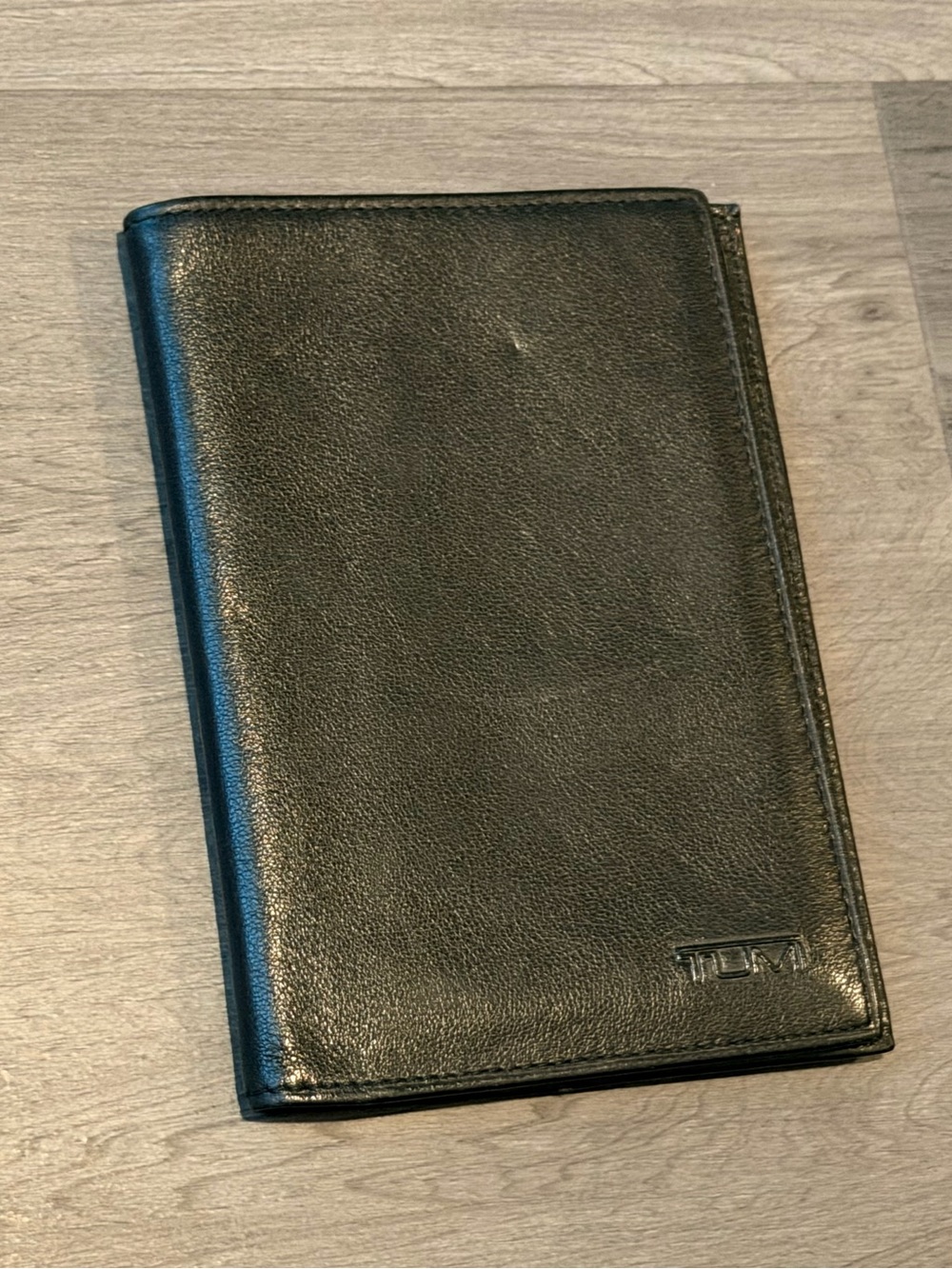 Vintage Tumi Black Leather Travel Passport Wallet